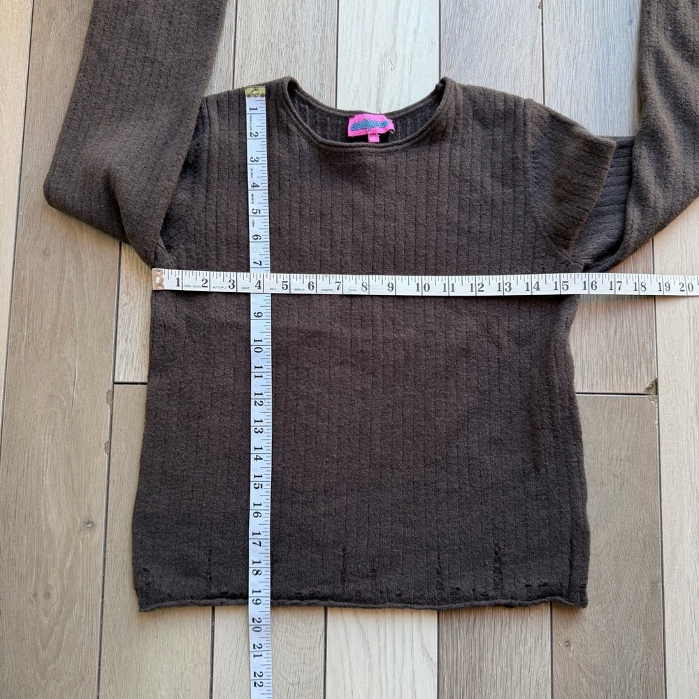 Edikted Distressed Ribbed Knit Sweater - Picture 8 of 10